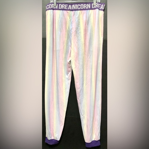 💫Top Drawer Unicorn Dreams Iridescent Jogger Lounge Sleep Pants - Picture 7 of 10
